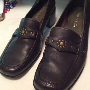 Aerosols Brown Leather Heels